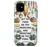 Hipócrates Medicina inspiradora refrán con Verduras Carcasa para iPhone 11