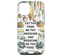 Hipócrates Medicina inspiradora refrán con Verduras Carcasa para iPhone 12/12 Pro
