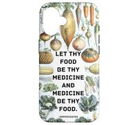 Hipócrates Medicina inspiradora refrán con Verduras Carcasa para iPhone 16