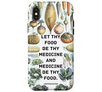 Hipócrates Medicina inspiradora refrán con Verduras Carcasa para iPhone X/XS