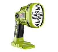 Hipoke 18V Herramientas LED Luz portátil al aire libre Foco de largo alcance Linterna de 12W Luz de trabajo LED inalámbrica Compatible con Ryobi 18V Batería de iones de litio P100 P101(sin batería)