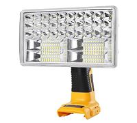 Hipoke Linterna LED de trabajo inalámbrica de largo alcance con USB compatible con Dewalt 18V batería litio, multifuncional para exteriores 30W 3300lm