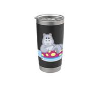 Hipopótamo Barco Pequeño Vaso térmico de acero inoxidable de doble pared