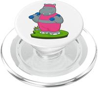 Hipopotamo Culturista Mancuernas Culturismo PopSockets PopGrip para MagSafe
