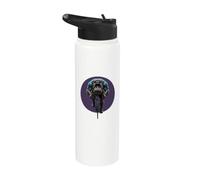 HIPOPÓTAMO DIVERTIDO EN UNA BICICLETA DE CARRERAS Stainless Steel Insulated Water Bottle