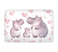 Hipopótamo familia amor corazón cambiador cubre suave absorbente pañal cambiador piel amigable forros para bebé niño niño 52" L x 34" B