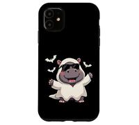 Hipopótamo Ghost Boo Cute Halloween Boo Hipopótamo Niños Carcasa para iPhone 11