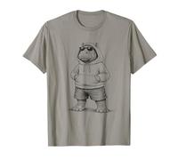 Hipopótamo Hip Hop con Capucha Y Gafas De Sol Swag Divertido Camiseta