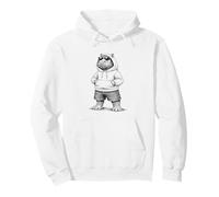 Hipopótamo Hip Hop con Capucha Y Gafas De Sol Swag Divertido Sudadera con Capucha