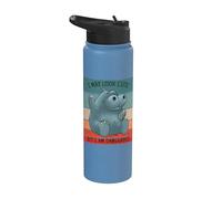 Hipopótamo, puedo parecer lindo, pero soy peligroso Stainless Steel Insulated Water Bottle