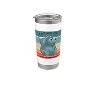 Hipopótamo, puedo parecer lindo, pero soy peligroso Vaso térmico de acero inoxidable de doble pared