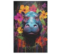 Hipopótamo Puzzle De 1000 Piezas Para Adultos, Adolescentes Y NiñosHormigas Puzzles, Descompresión Intelectual, Juego Familiar Divertido 78×53cm