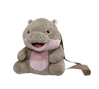 hipopótamo relleno, bolsa de peluche de hipopótamo | Lindo muñeco de hipopótamo de peluche - Mochila de dibujos animados para decoración del hogar, pequeña y elegante muñeca coleccionable para viajes