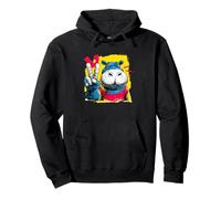 Hipopótamo Signo de Paz Retro Pop Personaje gráfico hipopótamo Sudadera con Capucha