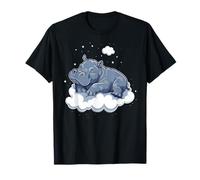 Hipopótamo sueño Animal siesta Nube Hipopótamo Amante del sueño Camiseta