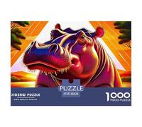 Hipópotamos Puzzle De 1000 Piezas Puzzle Arte Entretenimiento Creativo Adultos Y Niños A Partir De 12 Año 38x26cm/1000pcs