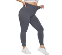 HIPOWER Leggins de mujer de cintura alta, leggins de tallas grandes, negros, opacos, leggins deportivos largos, pantalones de yoga elásticos, pantalones para correr, pantalones de deporte de talla