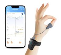 hipoxia seguimiento Pulsioximetro,72 horas de Duración de la Batería Oxímetro de Pulso Medidor de Saturación de Oxígeno Bluetooth Dedo Muñeca Monitor de Sueño Portátil con Aplicación Gratuita.