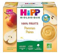 HiPP 100% Frutas Manzanas Peras desde 4/6 Meses Bio 4 Tarros