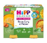 HIpp Bio P'tits Veggies Potito Arroz al Curry con Calabaza Bio +6m 2x190g