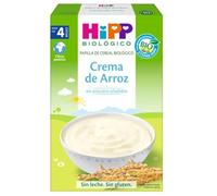 HiPP Biológico - Crema de Arroz sin Gluten BIO - Fácil Digestión - Sin Azúcares Añadidos - Sin Lácteos - Enriquecida con Vitaminas y Minerales Esenciales - Apto Para Bebés A Partir de 4 Meses - 200 gr