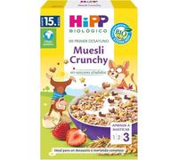 HiPP Biológico - Mi Primer Desayuno - Muesli Crunchy BIO - 200gr - A Base de Cereales Integrales - Sin Azúcares Añadidos - Indicado para bebés desde los 15 meses