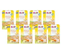 HiPP Biológico - Muesli 7 Cereales BIO para Bebés - Pack de 8 - Cereales Integrales, Sin Azúcares Añadidos y Sin Leche - Desde 12 Meses - Mi Primer Desayuno - 8x200 g