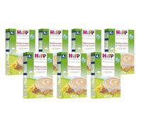 HiPP Biológico - Pack 7 Papillas Multicereales BIO con Trigo Sarraceno - Sin Azúcares Añadidos y Sin Leche - Desde 4 Meses - Cereales Integrales Ecológicos - 7 x 200 g