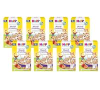 HiPP Biológico - Pack 8 Muesli Crunchy BIO Mi Primer Desayuno - Cereales Integrales con Frutas - Sin Azúcares Añadidos - Desde 15 Meses - 8 × 200 g