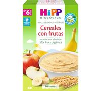 HiPP Biológico - Papilla de Cereales Integrales con Frutas - 250 g - Apta a partir de 6 meses - Sin lactosa, Sin Proteína de la Leche de Vaca y Sin azúcares