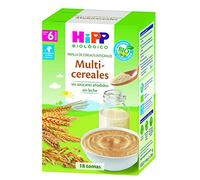 HiPP Biológico - Papilla Multicereales Bio - Pack x 4 cajas de 400 gr - Papilla de Cereales apta a partir de 6 meses - Sin lactosa, Sin Proteína de la Leche de Vaca y Sin azúcares