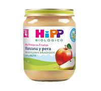HiPP Biológico - Tarrito De Manzana y Pera BIO - 190g - Mis Primeras Frutas - 100% Fruta - Sin Azúcar Añadido - Apto A Partir de los 4 Meses