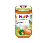 HiPP Biológico - Tarrito De Verduritas y Arroz con Pavo BIO - Menú Grandullón con Trocitos - 220g - Ingredientes de Producción Ecológica - Sin Gluten - A Partir de 12 Meses
