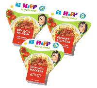 HiPP Espagueti Boloñesa con Especias Mediterráneas BIO +1 Año 3x250 gr
