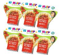 HiPP Espagueti Boloñesa con Especias Mediterráneas BIO +1 Año 6x250 gr