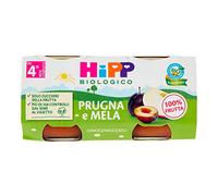 HiPP Omogeneizzato Biologico di Prugna e Mela dai 4+ Mesi, 2 x 80g