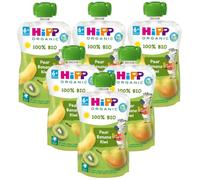 HiPP Pouches de Pera, Plátano y Kiwi BIO +6m 6x100 gr