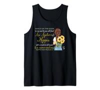 Hippie Ageless Soul Girasol Peace Rock Heart Vibe Camiseta sin Mangas