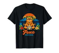 Hippie Capibara Chill Animal Lover Laid Back Roedor Paz Camiseta
