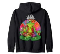 Hippie Frog Lover Peace Sign Retro 60s 70s Tie Dye Funny Sudadera con Capucha