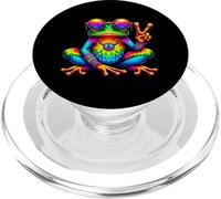 Hippie Frosch Batik Tie Dye Vintage Festival de música de los años 60 y 70 PopSockets PopGrip para MagSafe