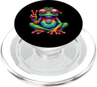 Hippie Frosch Batik Tie Dye Vintage Festival de música de los años 60 y 70 PopSockets PopGrip para MagSafe
