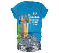 Hippie genérico Imagina a todas las personas que viven la vida en la paz saber para las mujeres, Rosa., 3XL