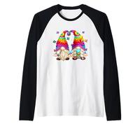Hippie Gnomes For Summer Vacation Women with Hippie Soul Camiseta Manga Raglan
