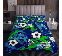 Hippie Graffiti - Colcha Acolchada niños niñas,colección de fútbol,2 Piezas,Individual