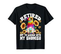 Hippie Retirement GNOME Mom Women Sunflower Hippie Grandma Camiseta