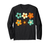 Hippie Retro Flower Power Kawaii Flowers Floral 60s 70s Manga Larga