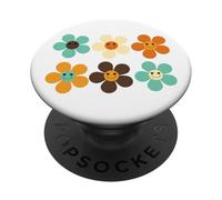 Hippie Retro Flower Power Kawaii Flowers Floral 60s 70s PopSockets PopGrip Adhesivo