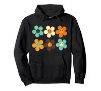 Hippie Retro Flower Power Kawaii Flowers Floral 60s 70s Sudadera con Capucha