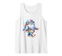 Hippie Santa Graphic For Women Men Kids Christmas In July Camiseta sin Mangas